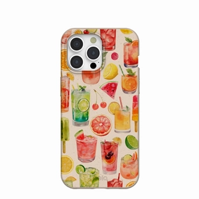 Seashell Sunset Sips iPhone 15 Pro Max Case Durable Edge Texture