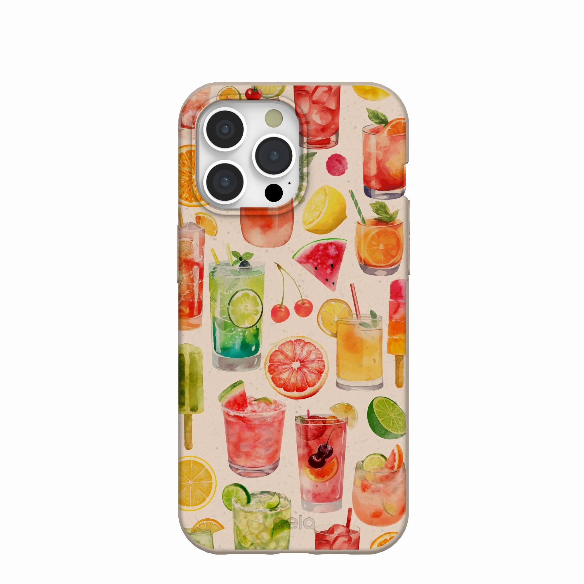 Seashell Sunset Sips iPhone 15 Pro Max Case Durable Edge Texture