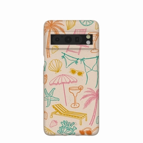 Seashell Coastal Club Google Pixel 8 Pro Case Rugged Design Matte Texture