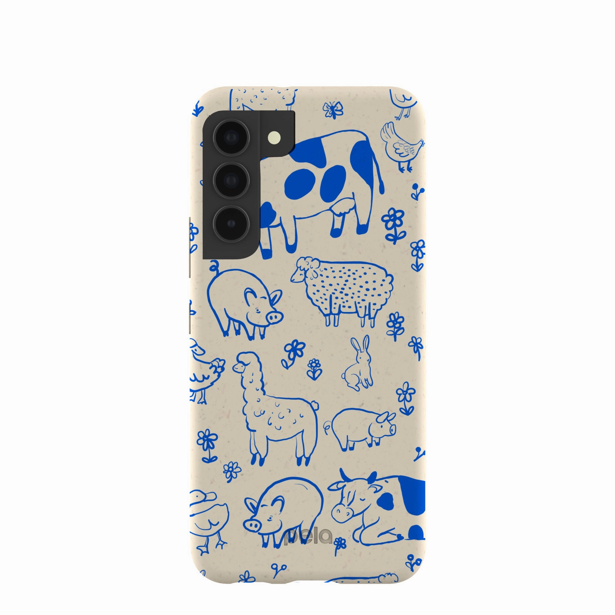 Minimal Style Soft Finish Layer London Fog Happy Farmyard Samsung Galaxy S22 Case