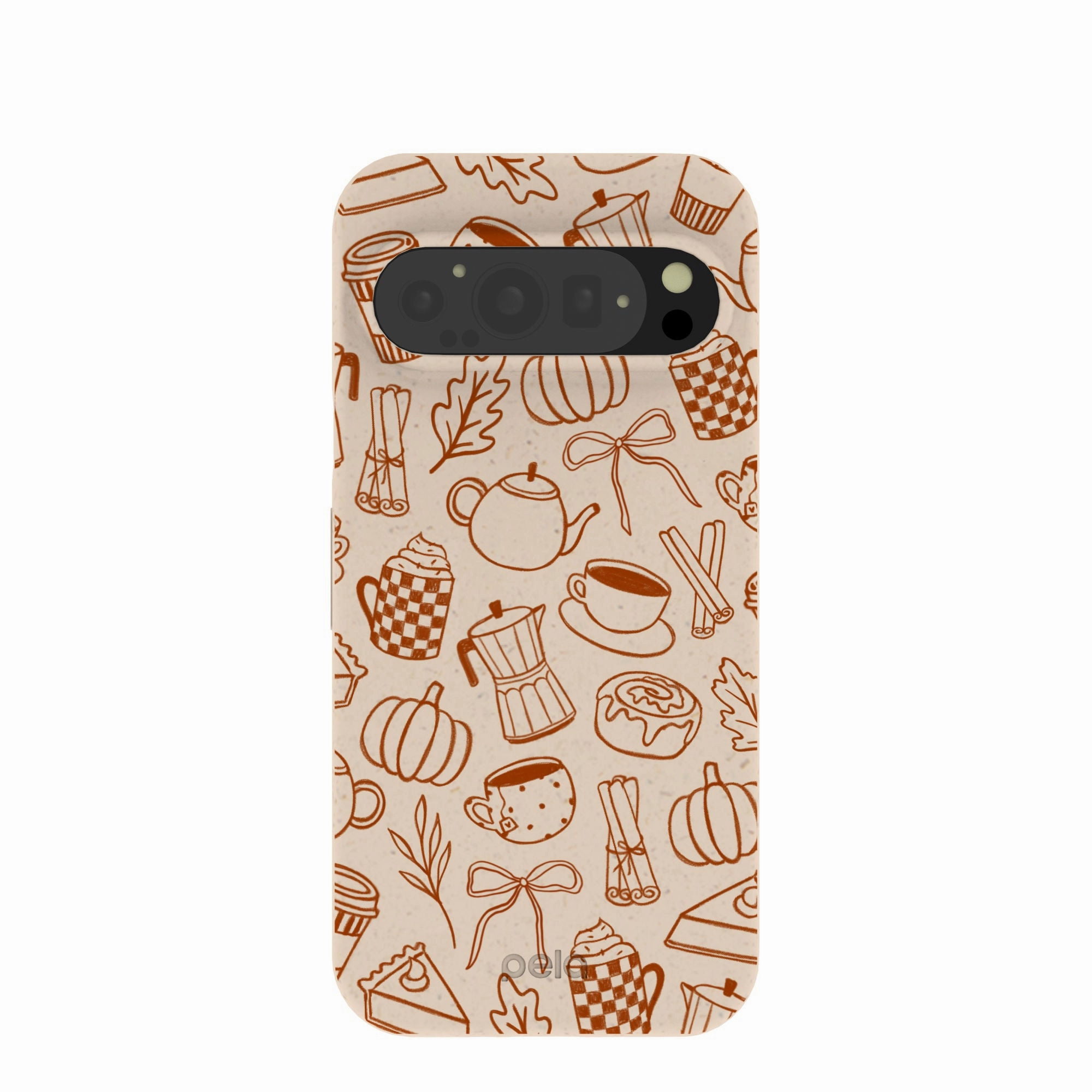 Protective Touch Protective Pattern Texture Seashell Pumpkin Spice Google Pixel 9/9 Pro Case