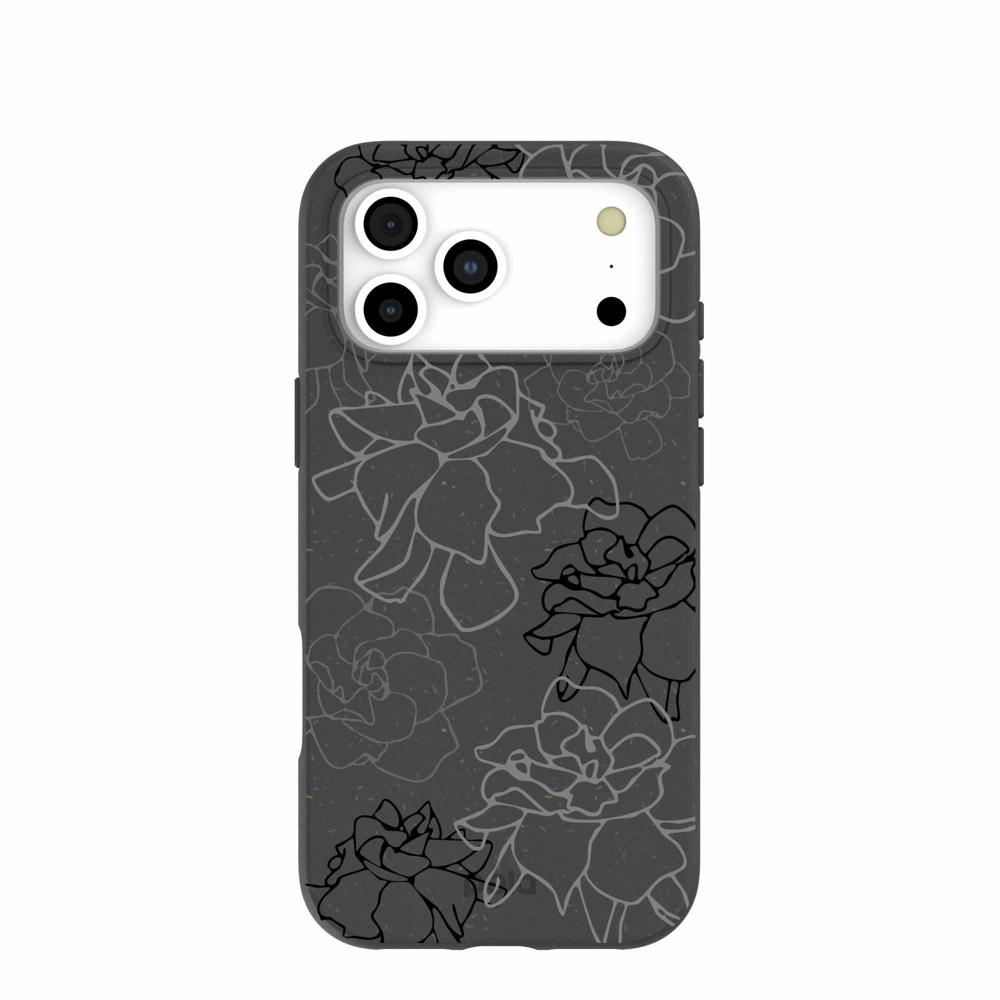 Classic Frame Trendy Accessory Black Gardenia Lines iPhone 17 Pro Max Case