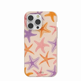 Seashell Starfish Parade iPhone 14 Pro Max Case Elegant Layer Texture