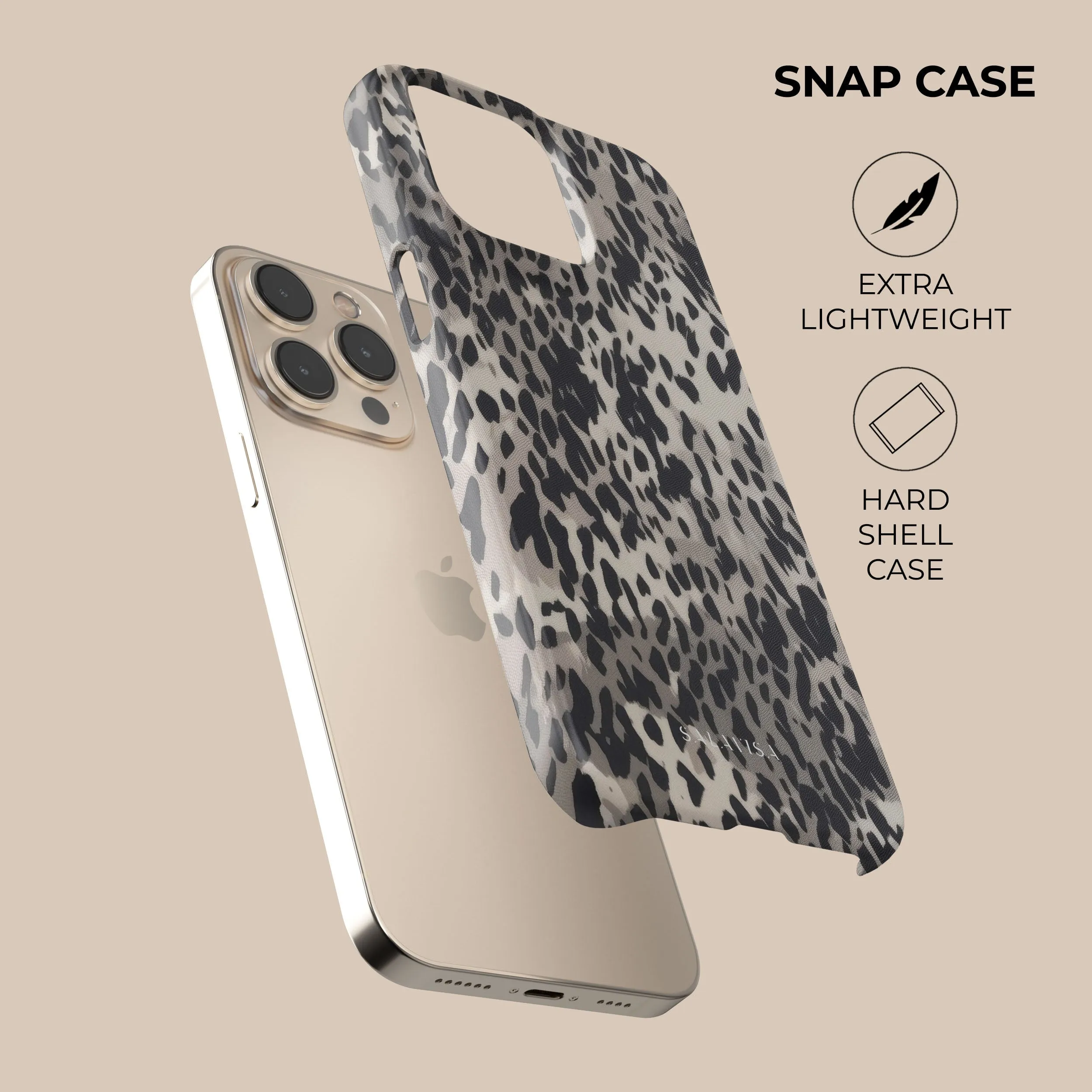 Hybrid Material Build Dark Animal Skin Phone Case