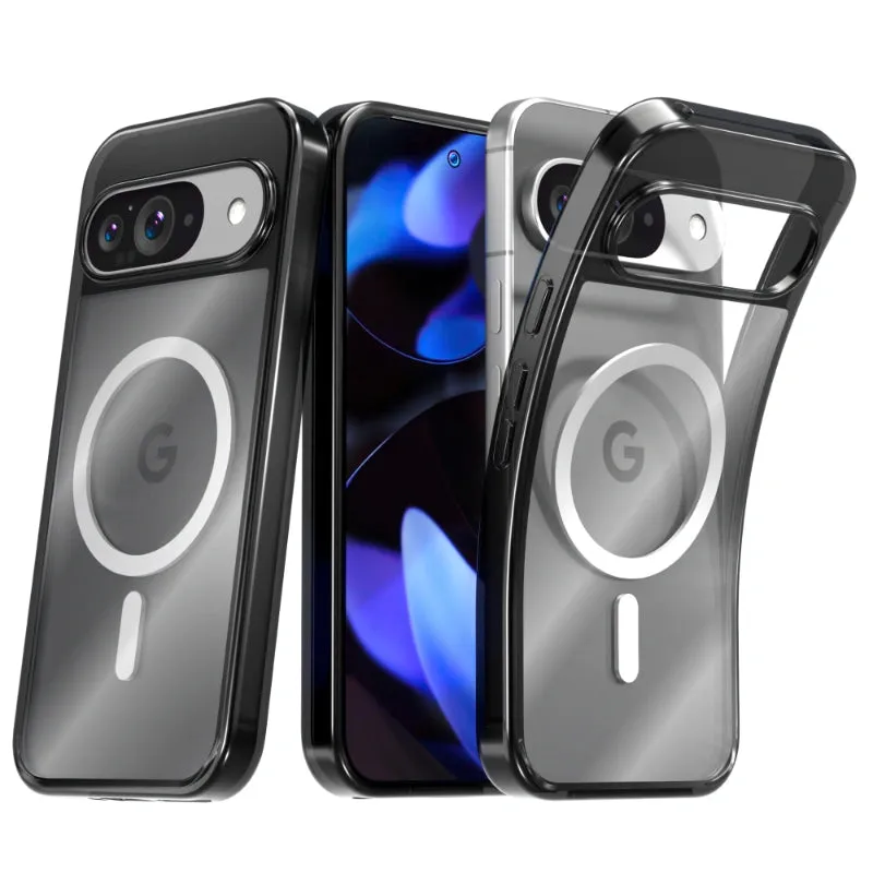 Google Pixel 9 / 9 Pro 6.3"(2024) Hybrid Shockproof Clear Slim Acrylic Case with MagSafe Casual Wear Clear Frame