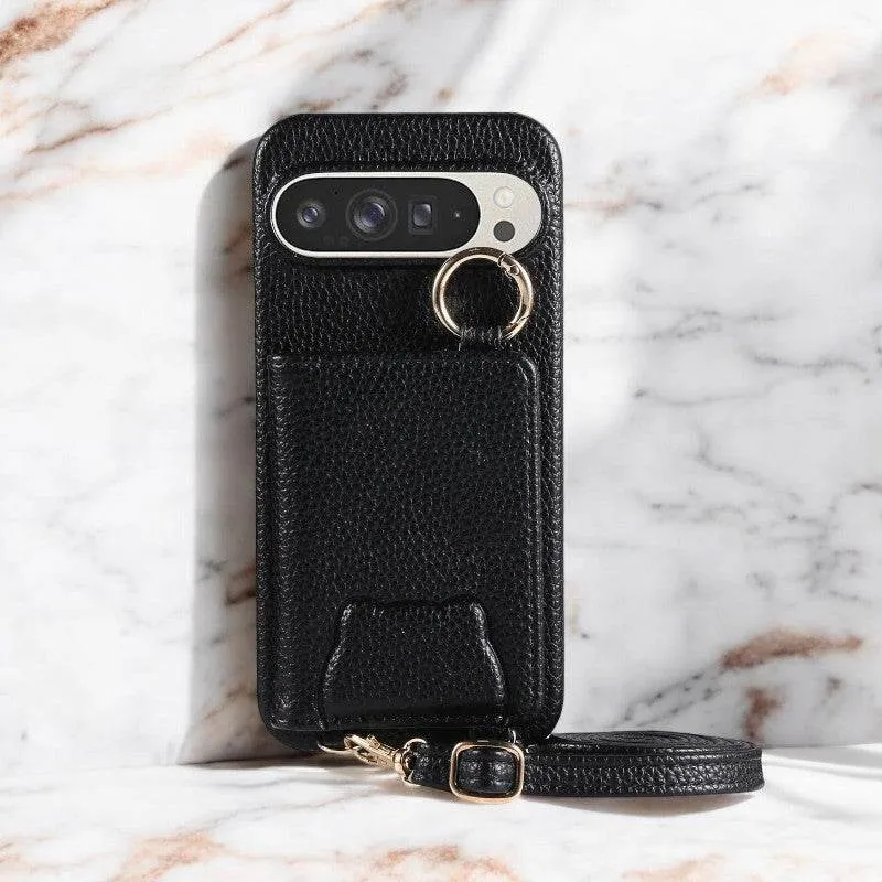 Elegance Crossbody Leather Wallet Case - Google Matte Edge