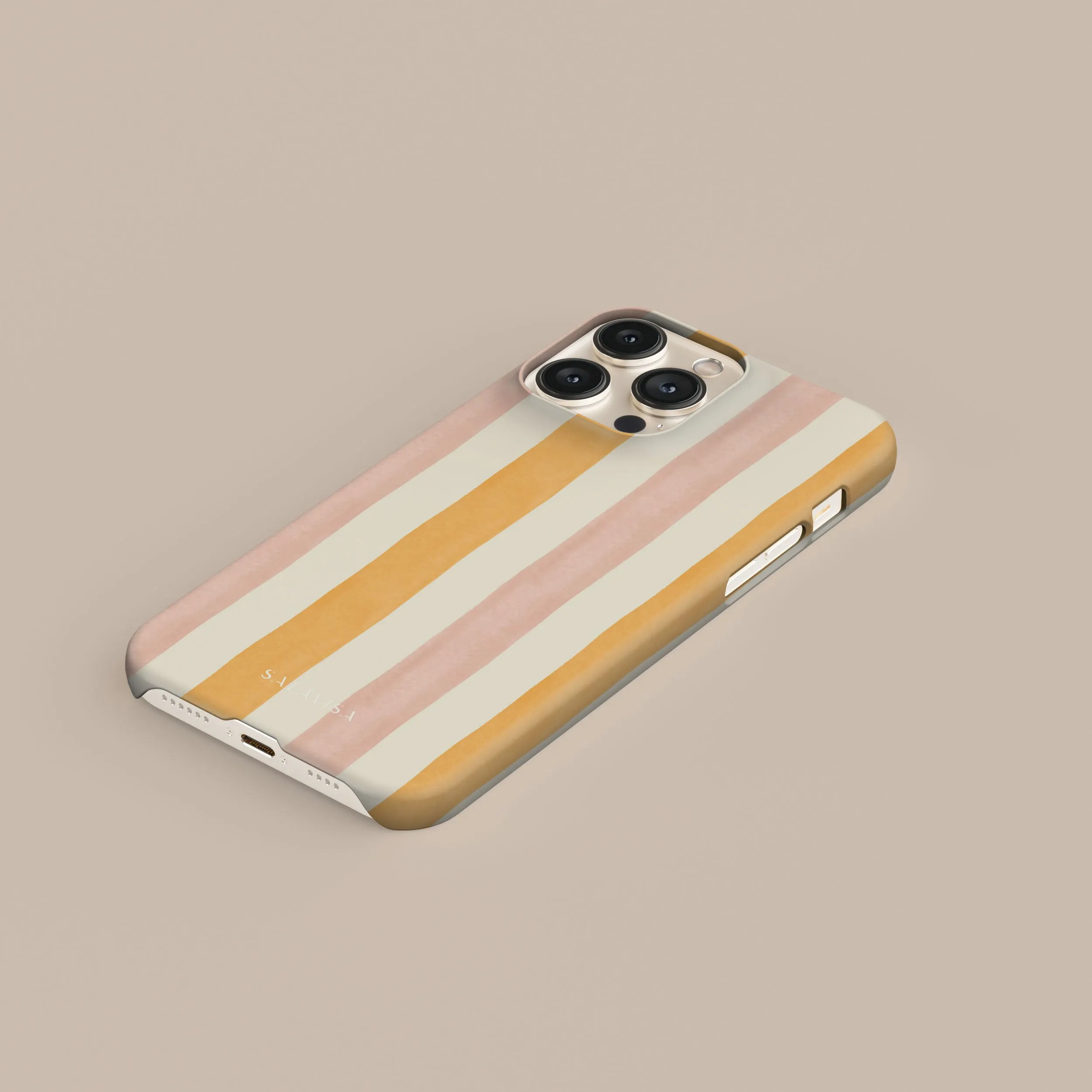 Metal Texture Grooved Orange Phone Case