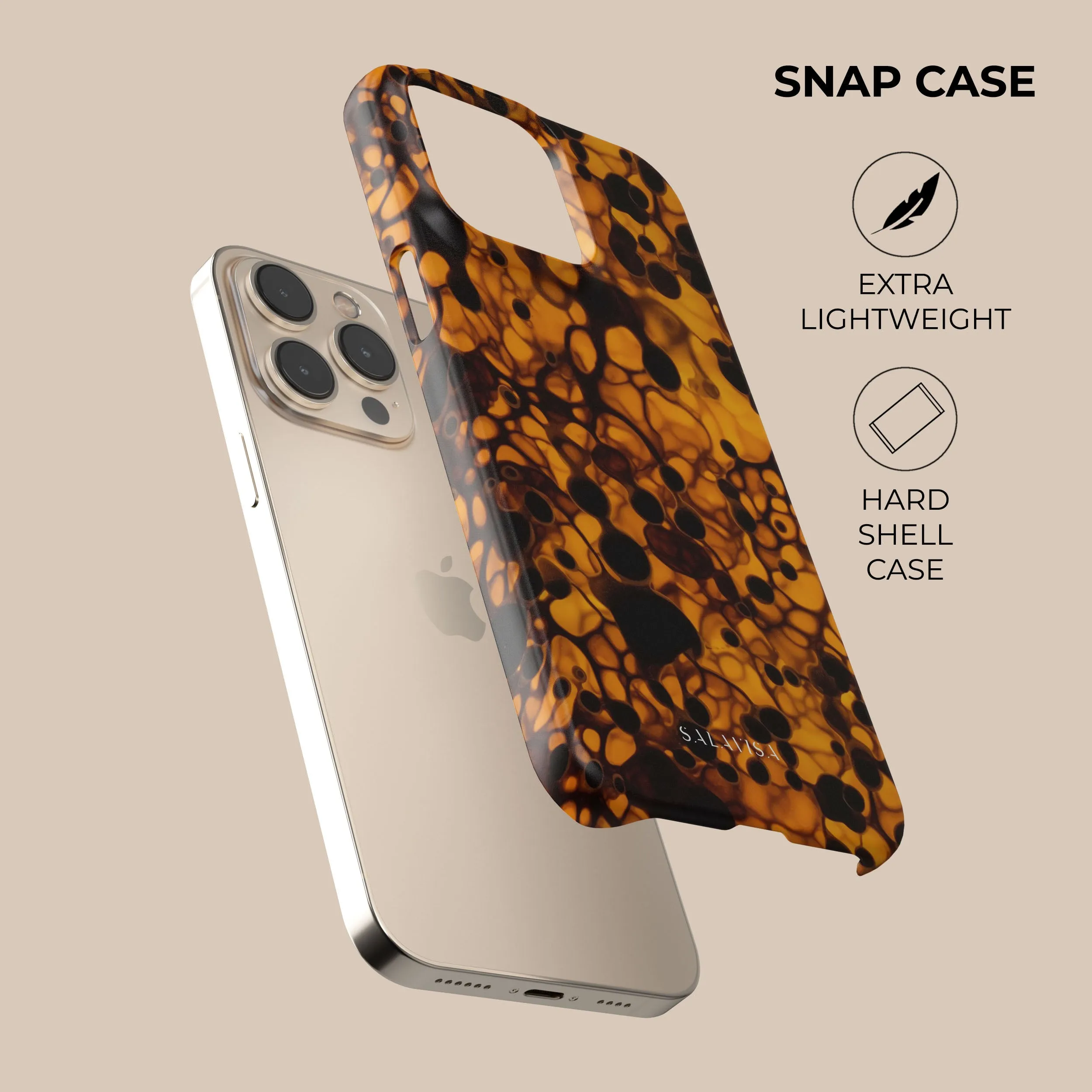 Vivid Texture Tough Exterior Dark Ambar Phone Case