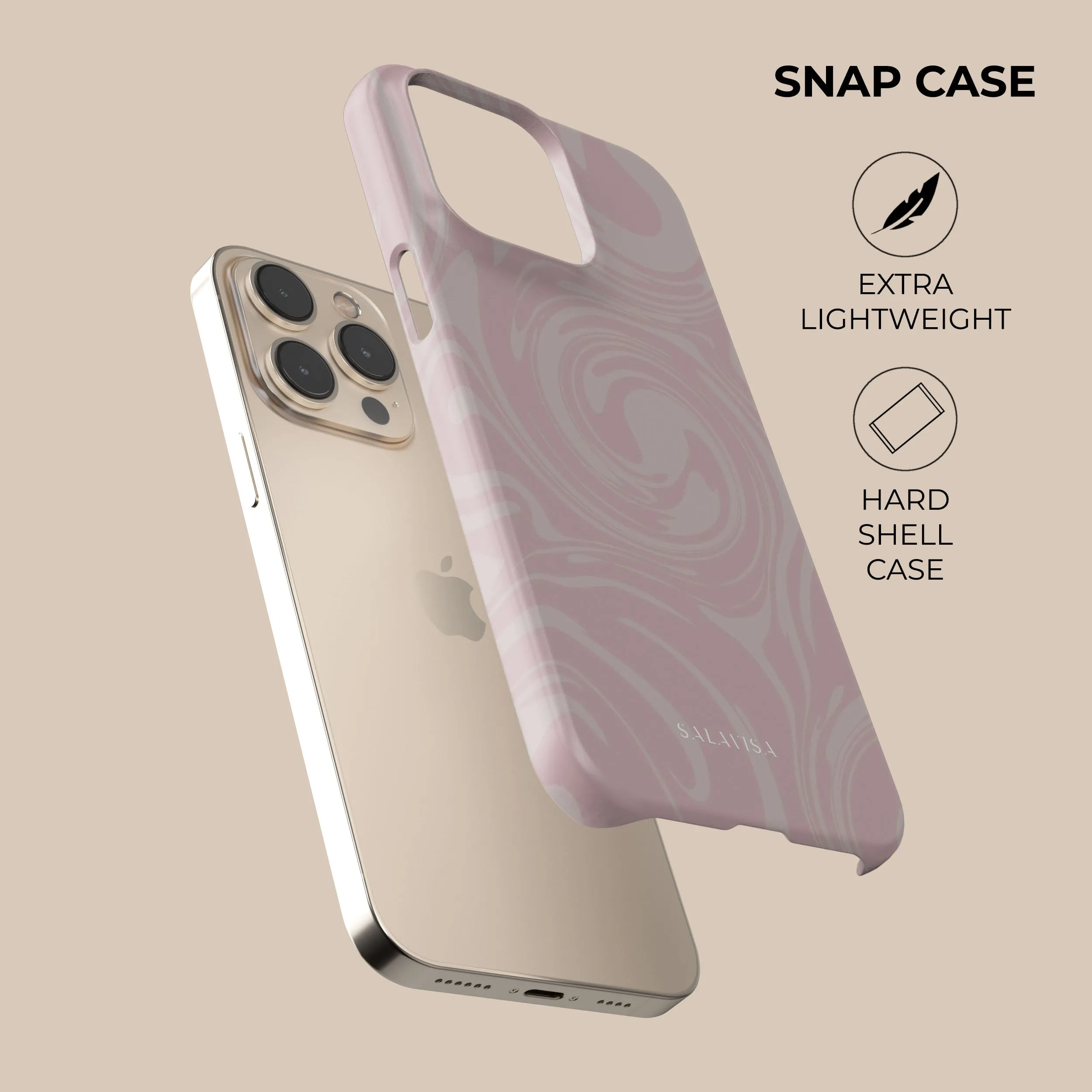 Pink Swirl Phone Case Durable Texture Layer Premium Shield