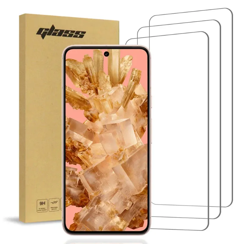 Minimal Feel Casual Wear Google Pixel 8 Tempered Glass Screen Protector 3 Per Pack
