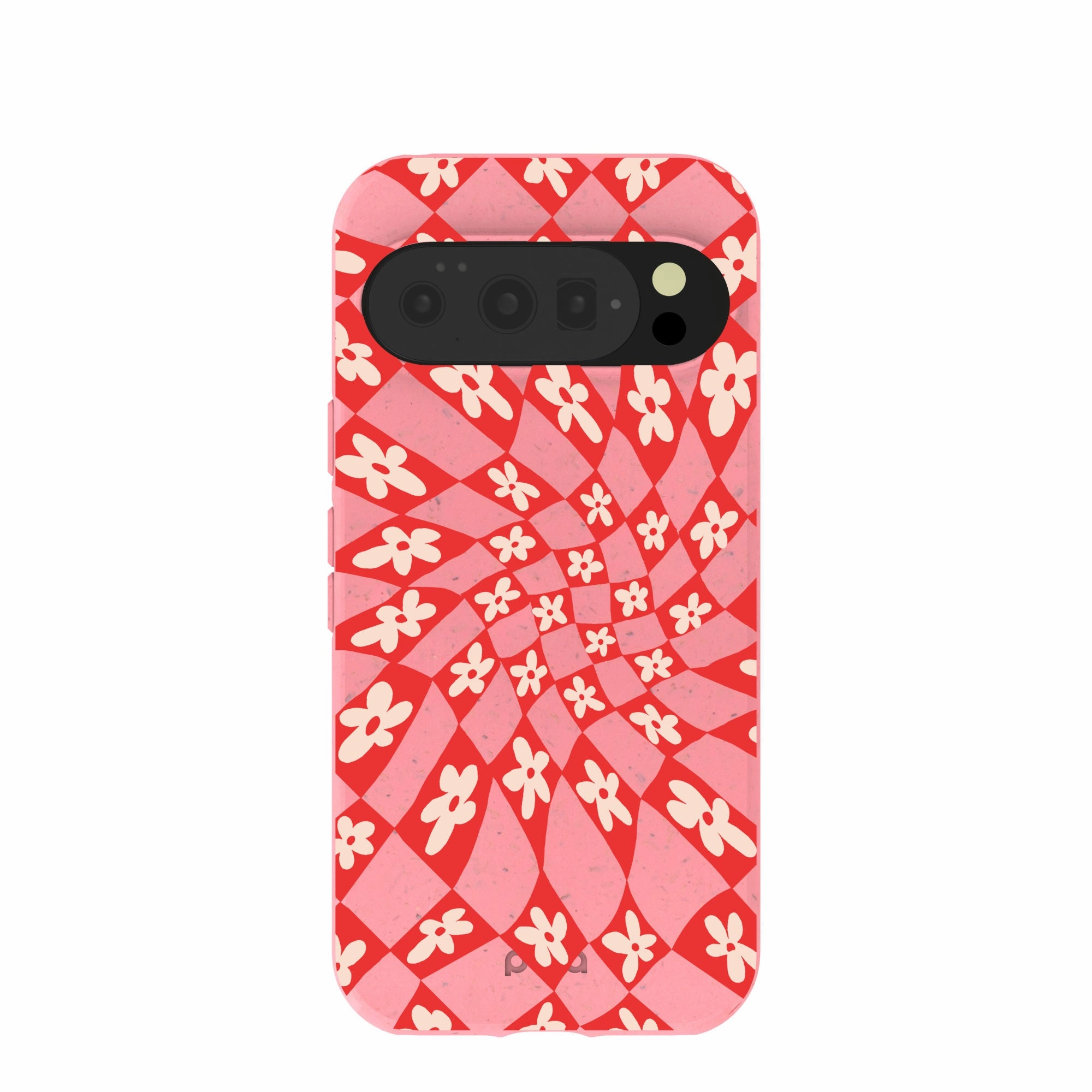 Bubblegum Pink Funky Fleurs Google Pixel 10/10 Pro Case Hybrid Surface Layer