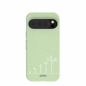 Sage Green Grow and Flourish Google Pixel 10/10 Pro Case Matte Build