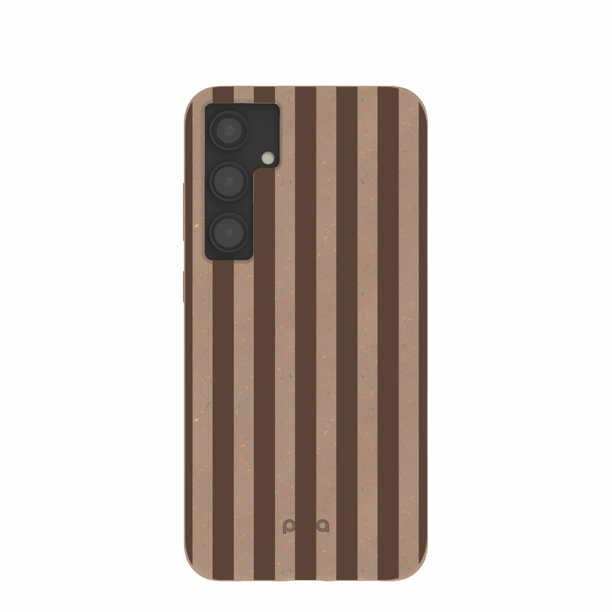 Chocolate Brown Cocoa Stripes Samsung Galaxy S24 (Plus) Case Unique Texture Protective Corners