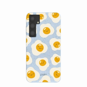 Artistic Design Powder Blue Sunny Side Up Samsung Galaxy S24 (Plus) Case