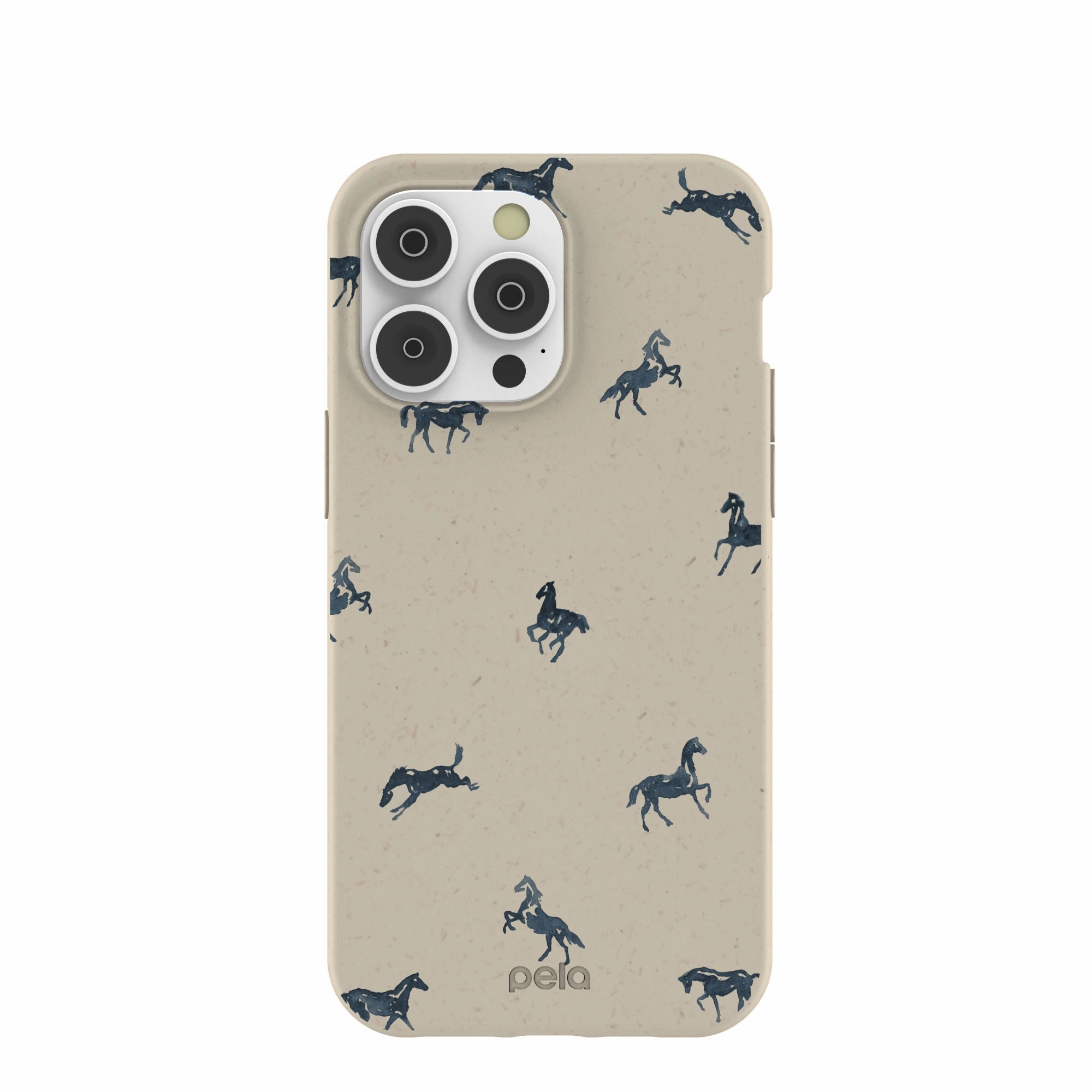 London Fog Mini Horses iPhone 14 Pro Max Case Compact Shape Smooth Feel Surface