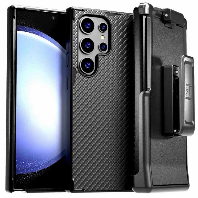 Samsung Galaxy S24 Ultra (2024) Protective Shockproof Case with Belt Clip Holster Refined Look Vivid Surface Detail