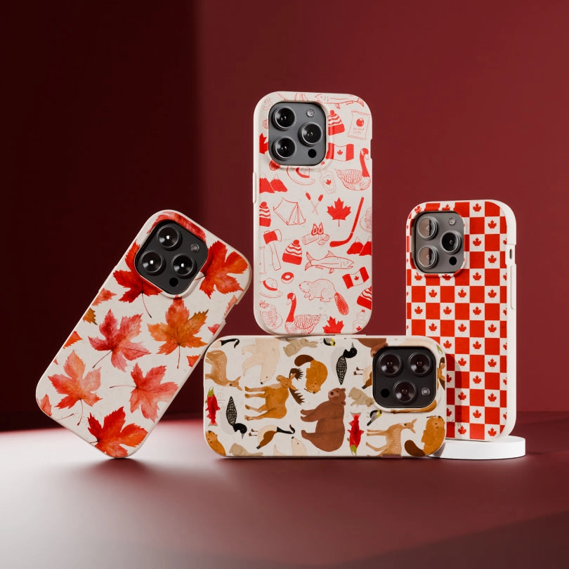 Black Canadian Stickers iPhone 17 Pro Max Case Matte Build Soft Shape