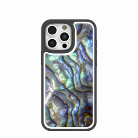 simple design Clear Opal Tide iPhone 16 Pro Max Case With Black Ridge
