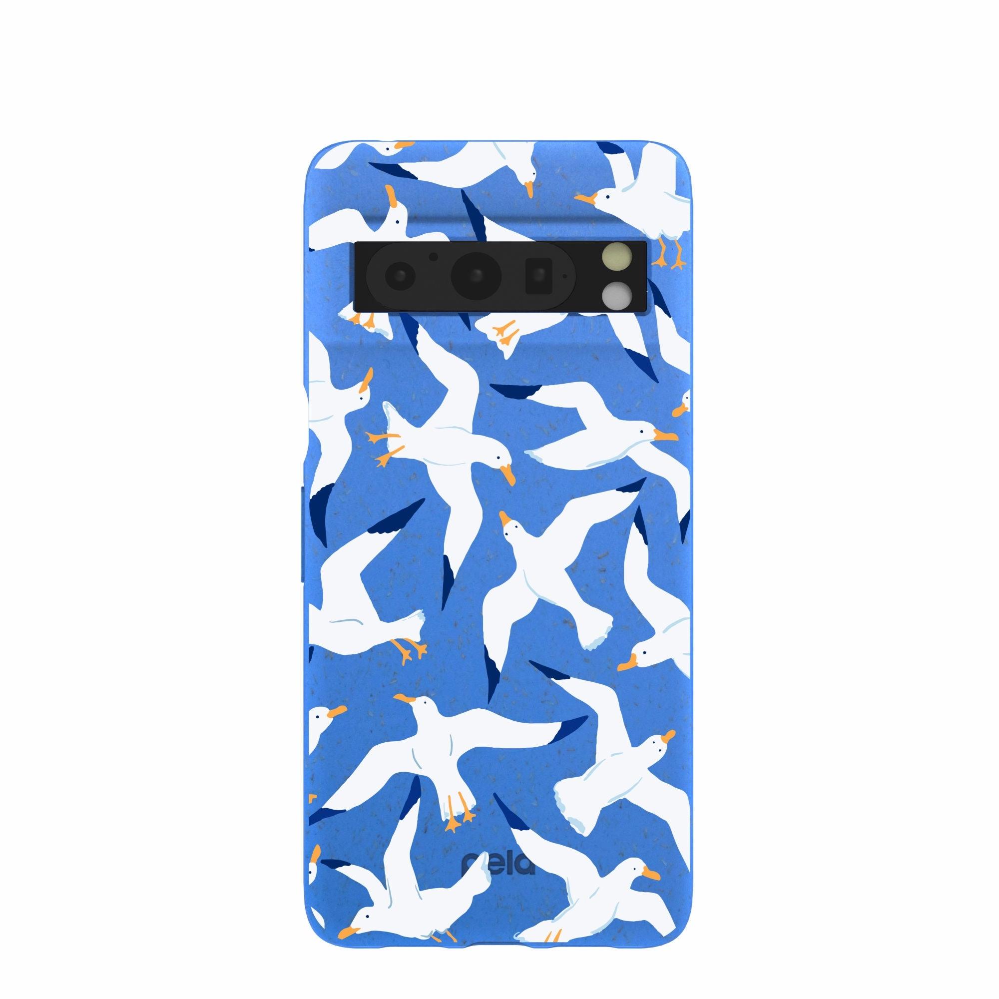 Electric Blue Seagulls Google Pixel 8 Pro Case Glossy surface Matte Pattern Design