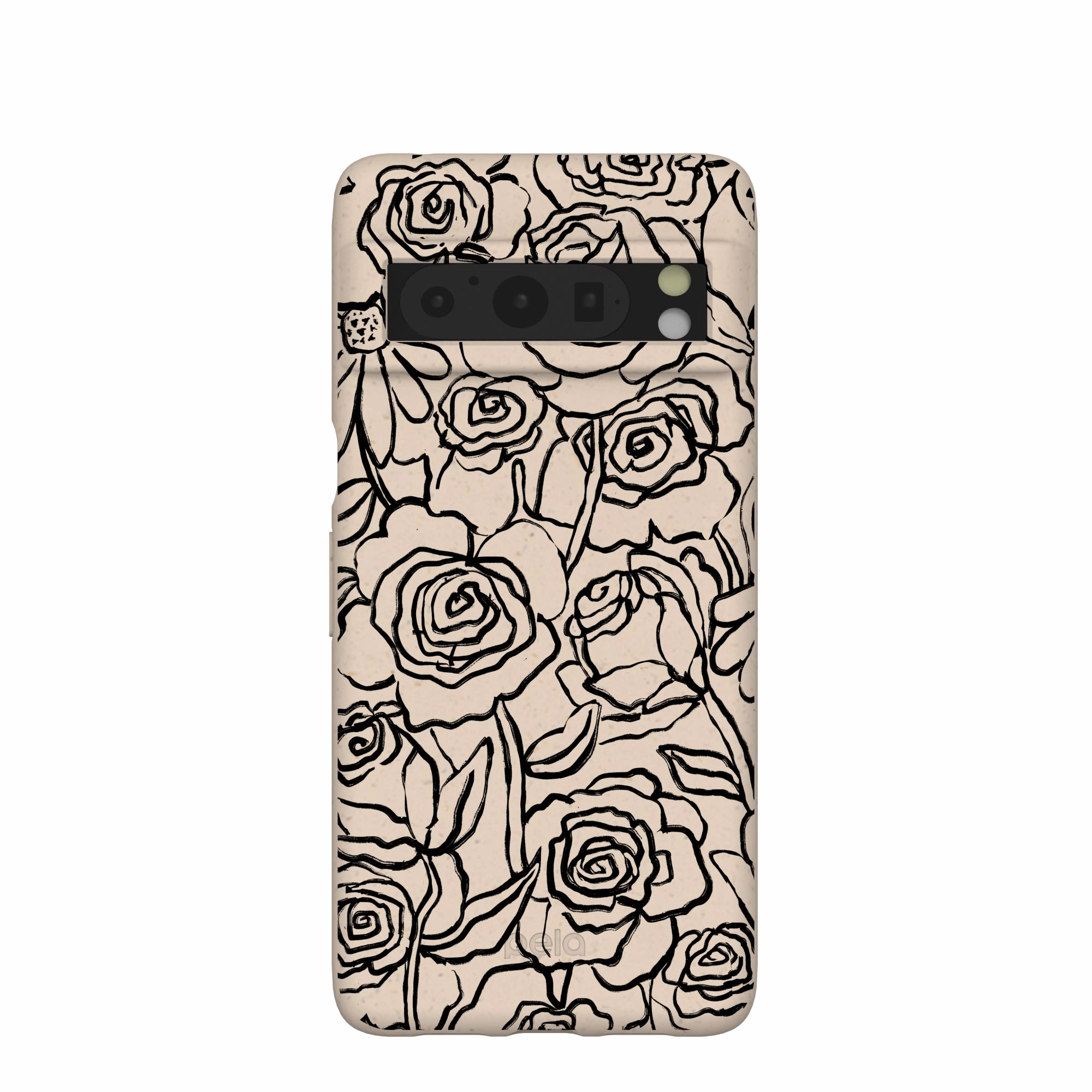Seashell Inked Blooms Google Pixel 8 Pro Case Comfort Edge Texture