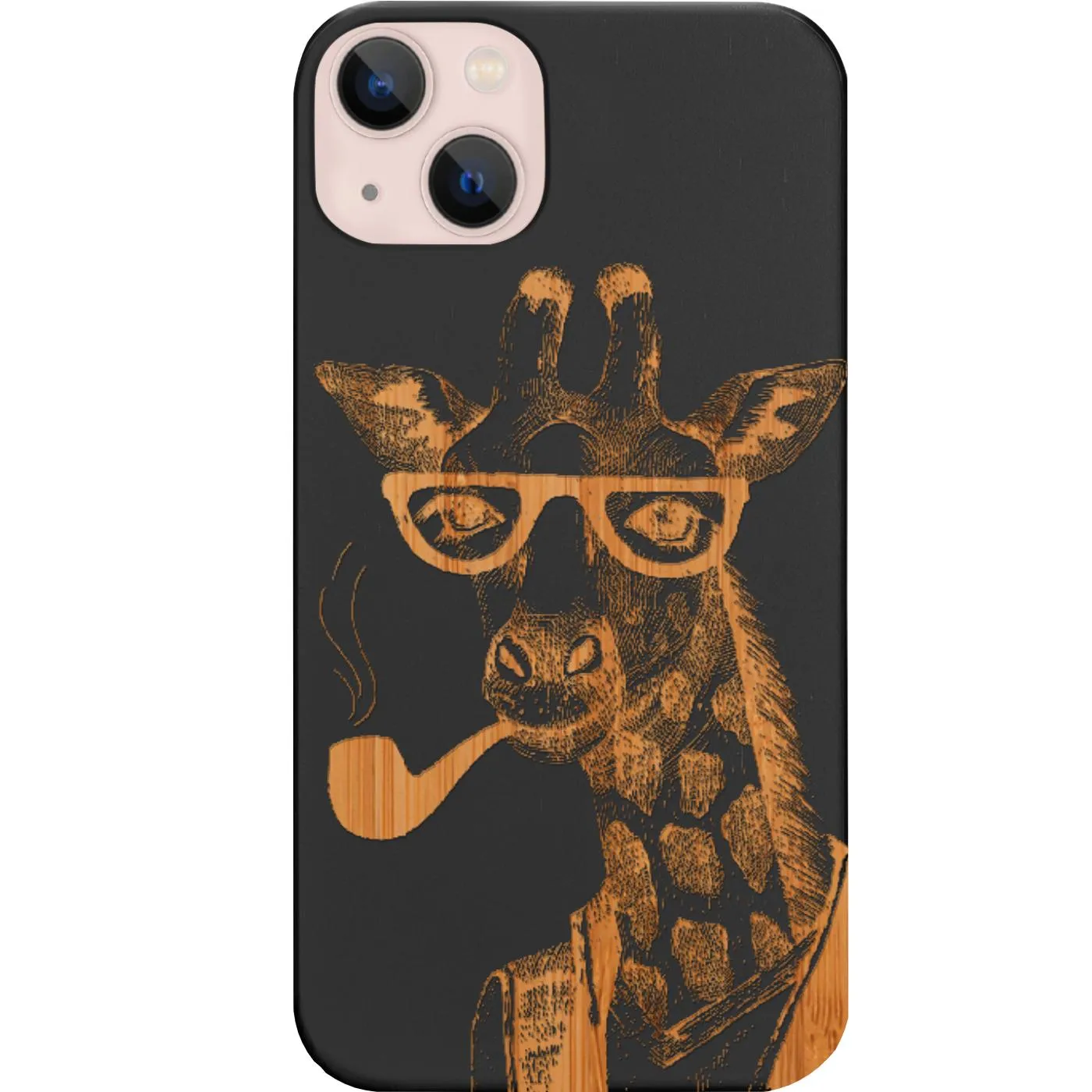 Smoking Giraffe - Engraved Phone Case Protective Gear