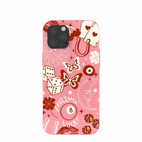 Bubblegum Pink Feeling Lucky iPhone 12 Pro Max Case Ultra light