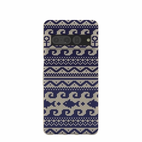 London Fog Ocean Knit Google Pixel 7 Pro Case Impact Resistant Protective Pattern Texture