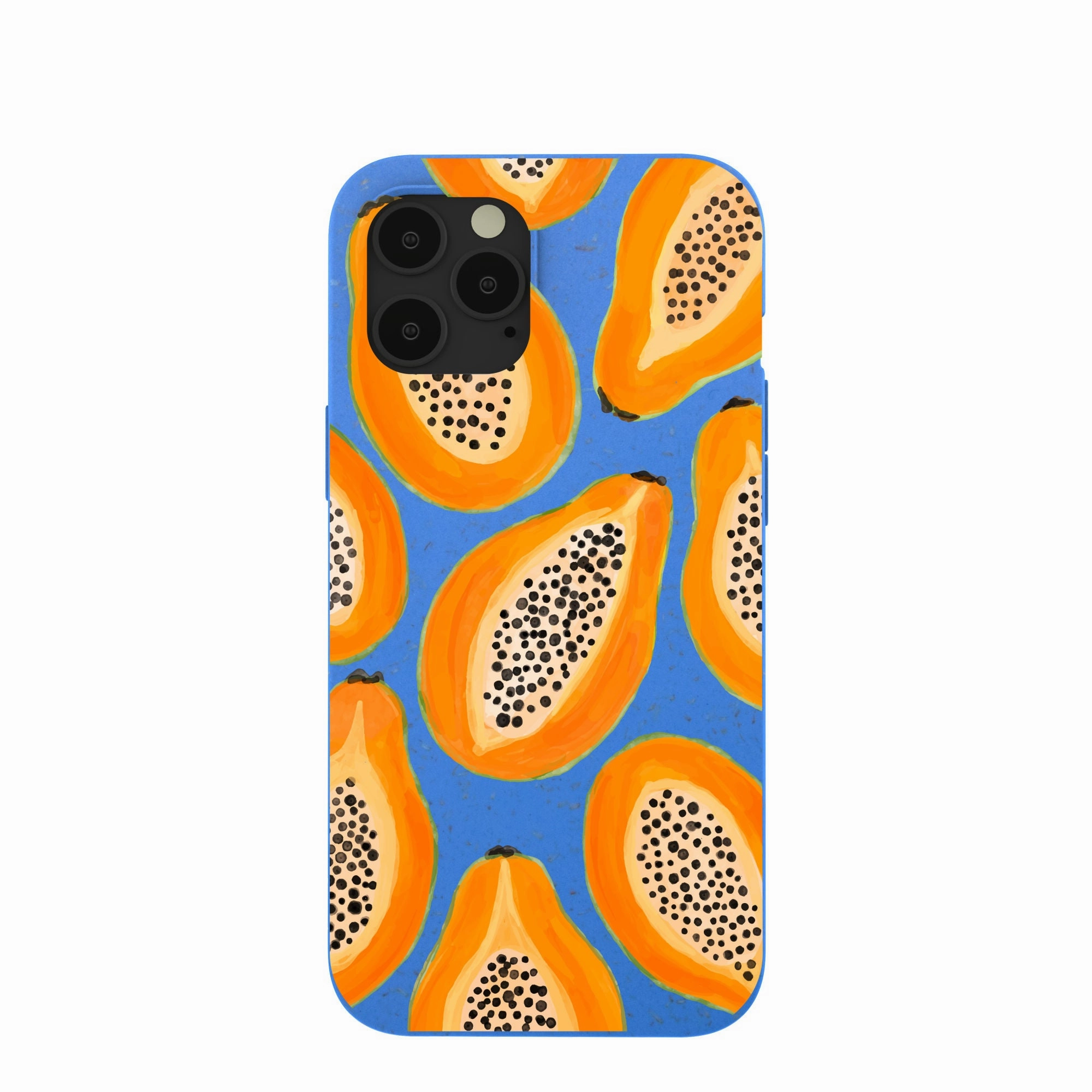 Electric Blue Juicy Papayas iPhone 12 Pro Max Case Tough Exterior
