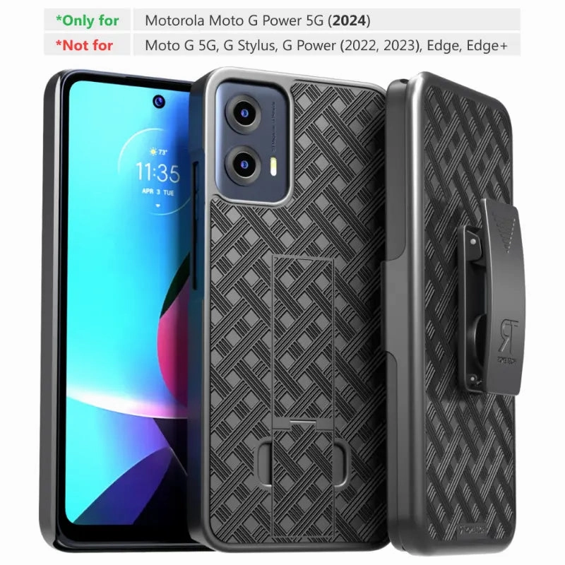 Motorola Moto G Power 5G (2024) Belt Clip Holster Phone Case Matte Texture Surface Vivid colors