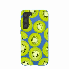 Everyday Style Trendy Texture Electric Blue Kiwi Slices Samsung Galaxy S23 (Plus) Case