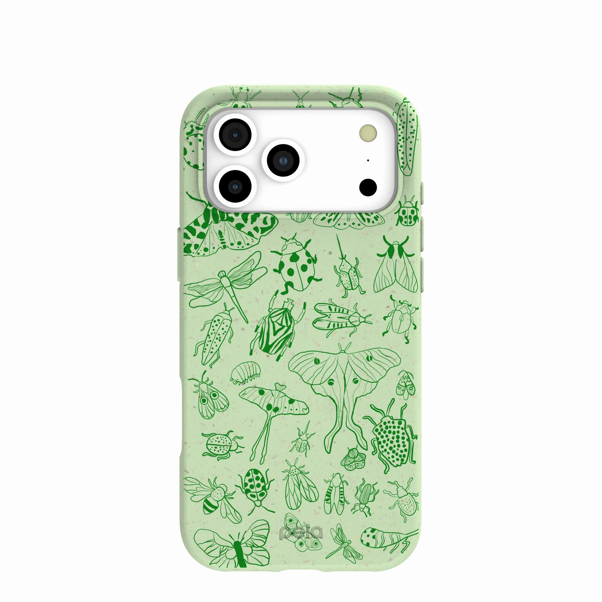 Sage Green Linear Entomology iPhone 17 Pro Max Case Wireless charging