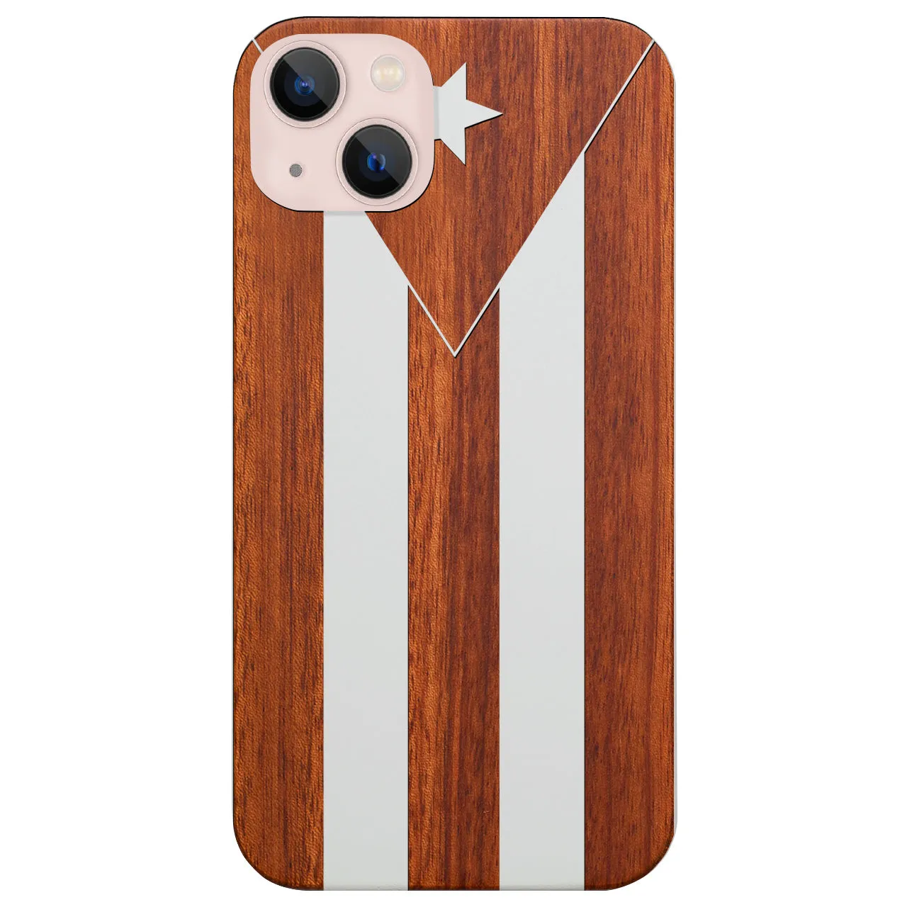 Portable Shield Flag Puerto Rico - Engraved Phone Case