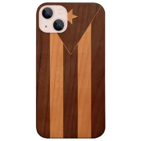 Flag Puerto Rico - Engraved Phone Case slim fit