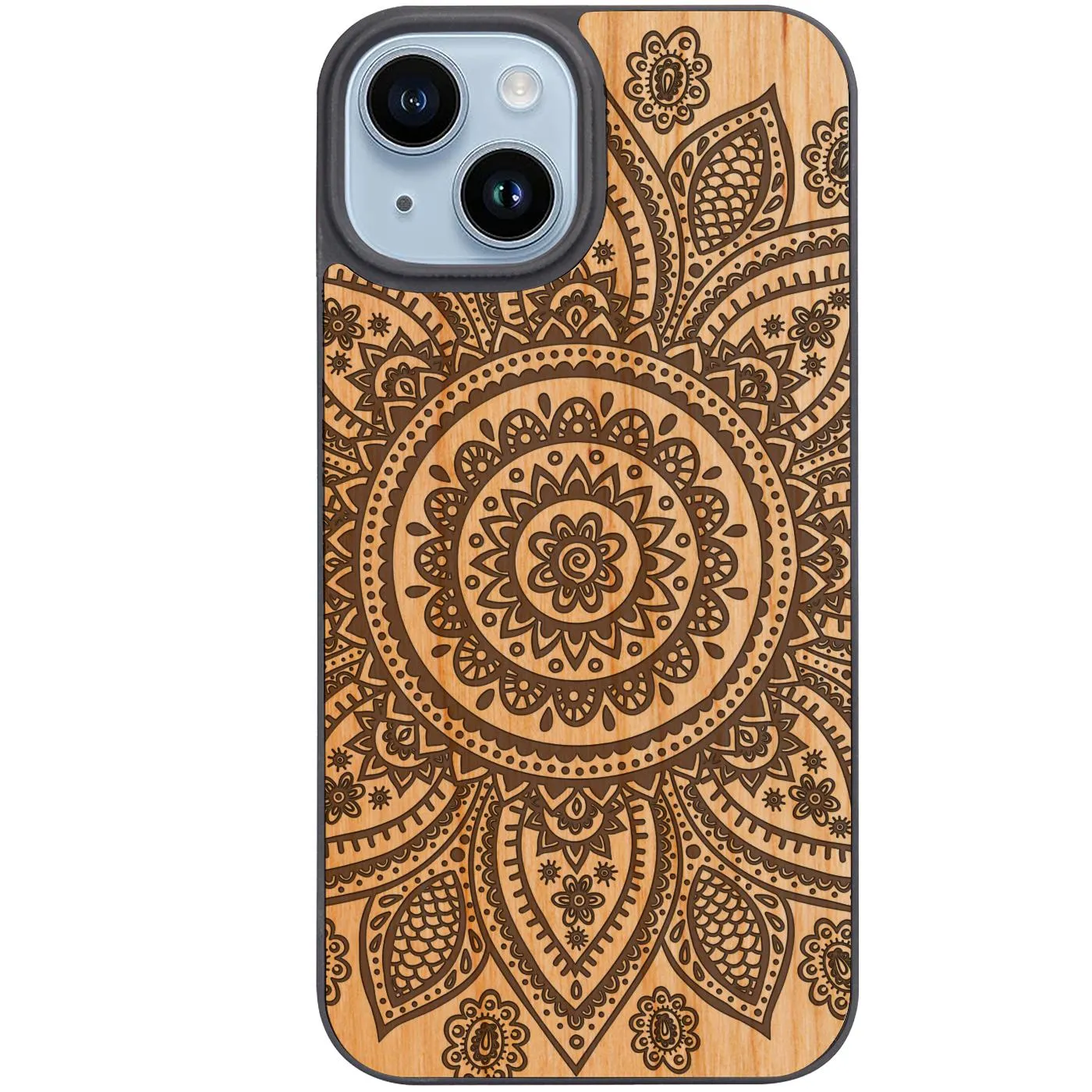 Soft Layered Design Reusable Material Floral Mandala 2 - Engraved Phone Case