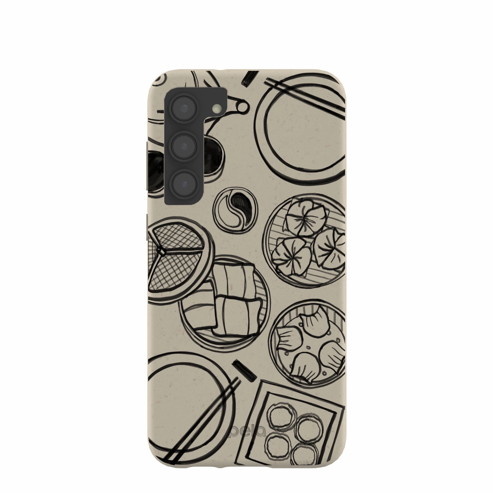 Protective cover Modern Aesthetic London Fog Dimsum Doodles Samsung Galaxy S23 (Plus) Case