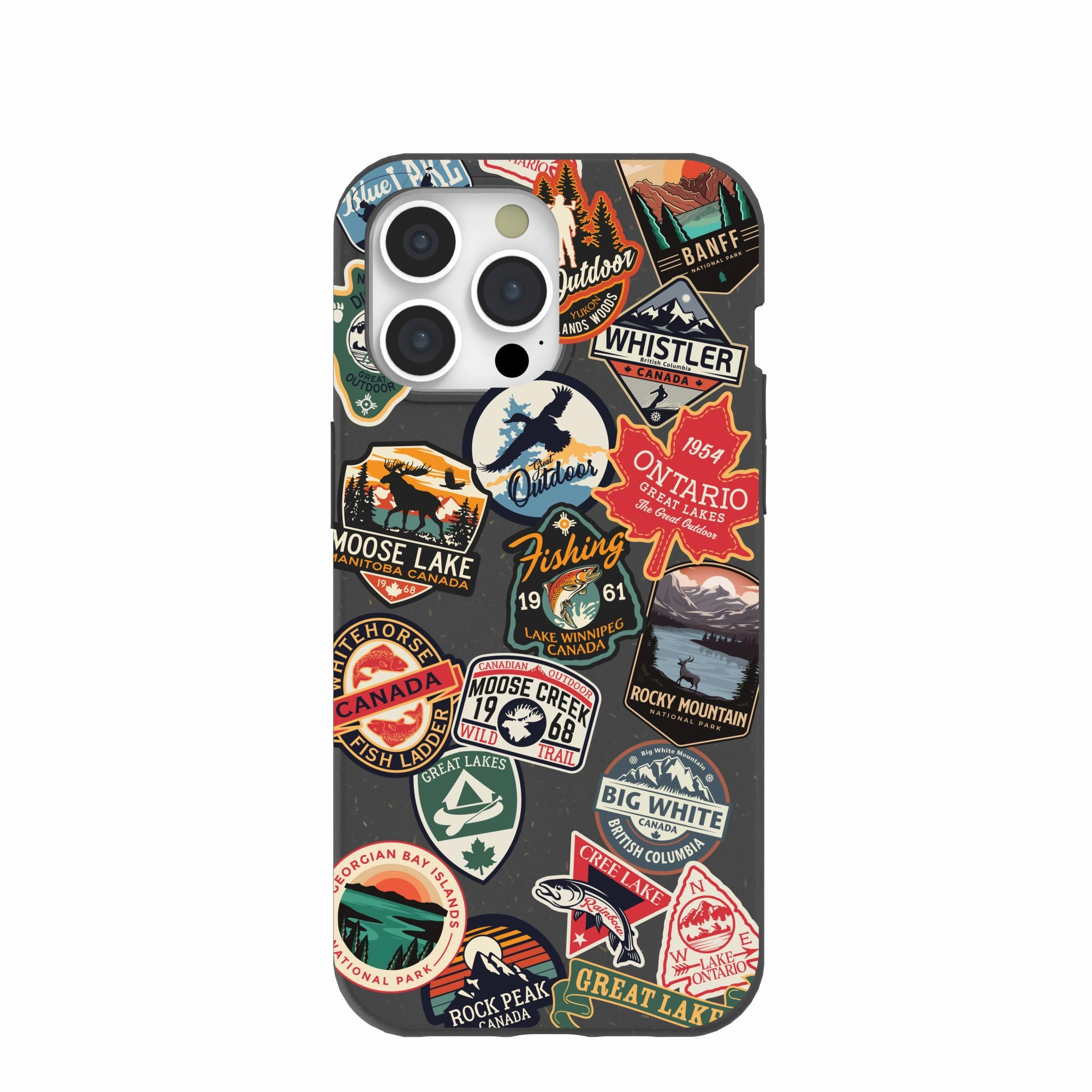 Black Canadian Stickers iPhone 15 Pro Max Case Daily Carry Shockproof Corners