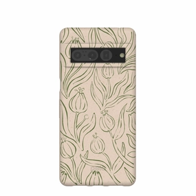 Matte Touch Seashell Floral Flow Google Pixel 7 Pro Case