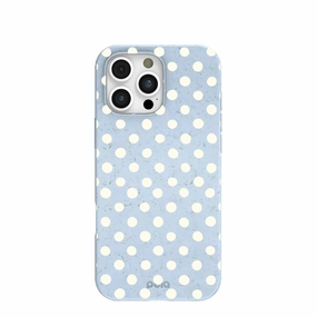 Powder Blue Indigo Dots iPhone 16 Pro Max Case Urban Minimalism Refined Pattern