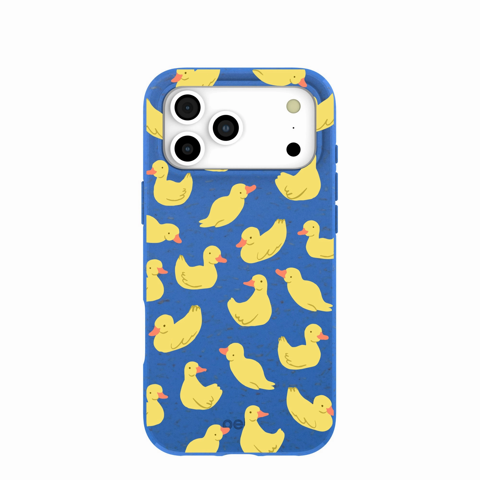 Electric Blue Sunny Ducklings iPhone 17 Pro Max Case Comfort Feel Protective Corner