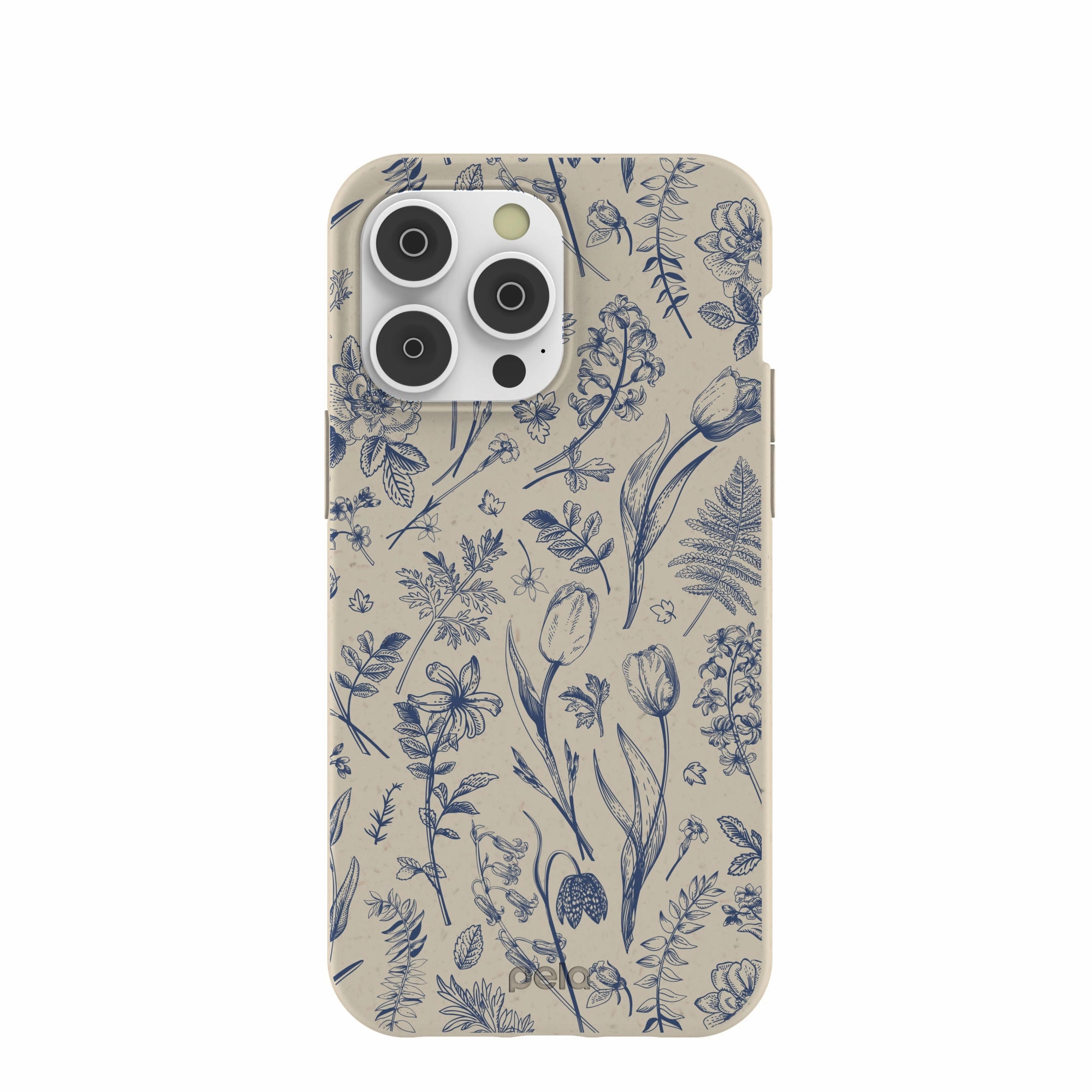 Grip Layer Modern Edge Layer London Fog Indigo Bouquet iPhone 14 Pro Max Case