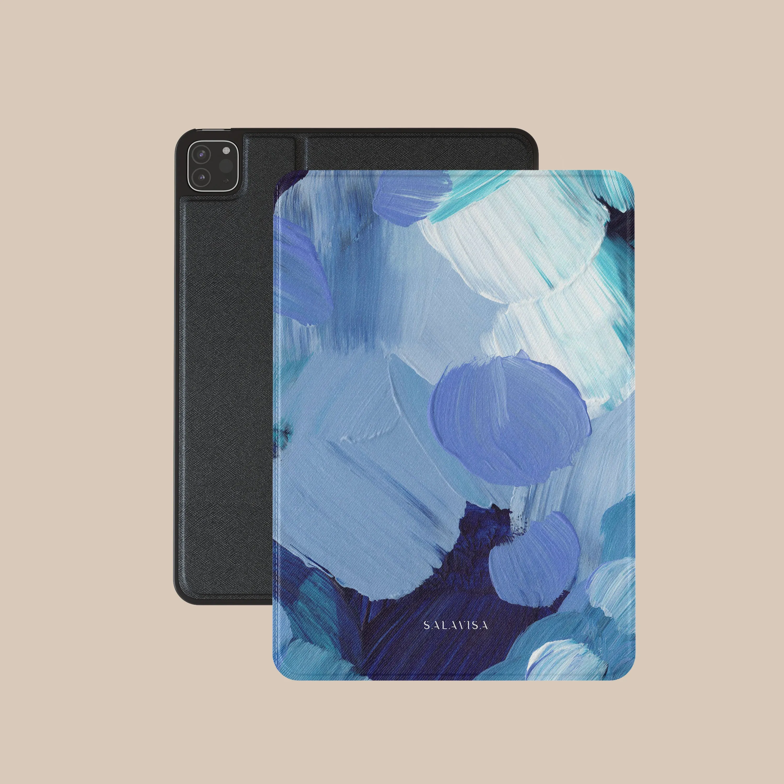 smart magnetic fold Spring Watercolor iPad Case