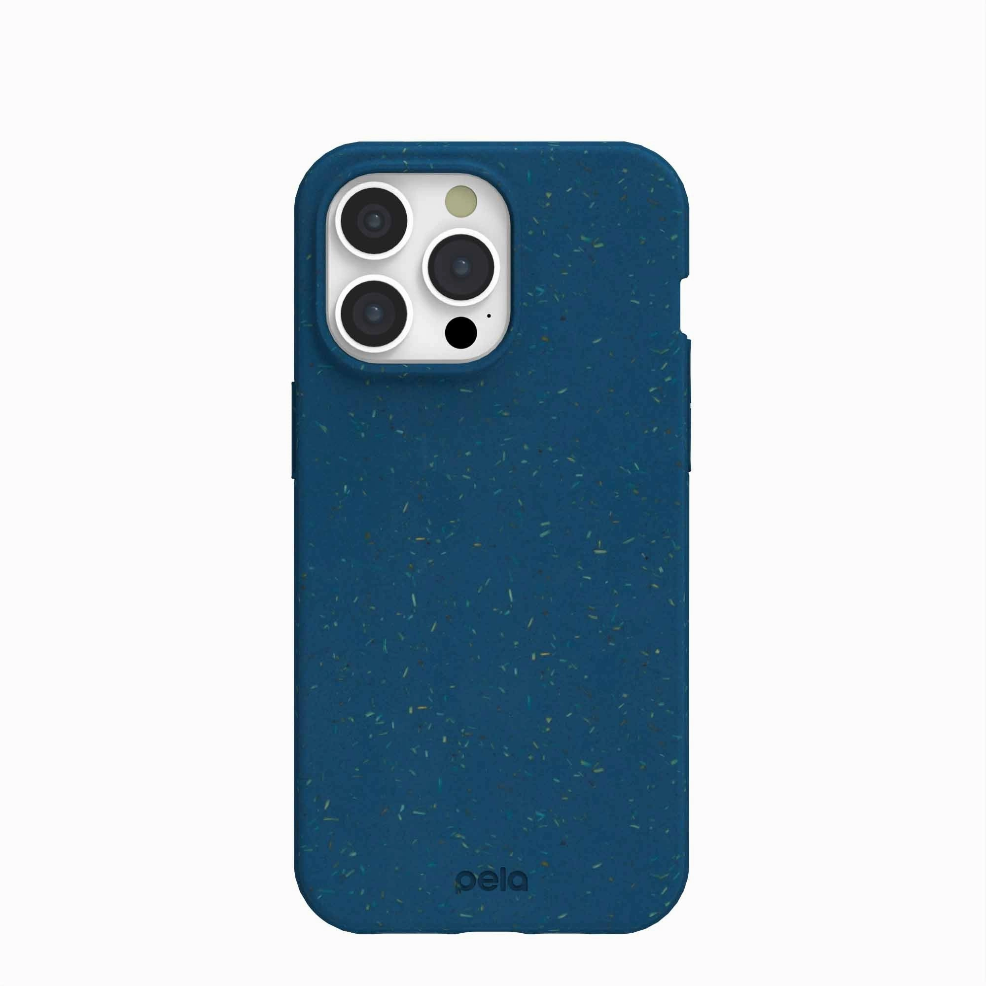 Stormy Blue iPhone 15 Pro Max Case Stylish Surface Design