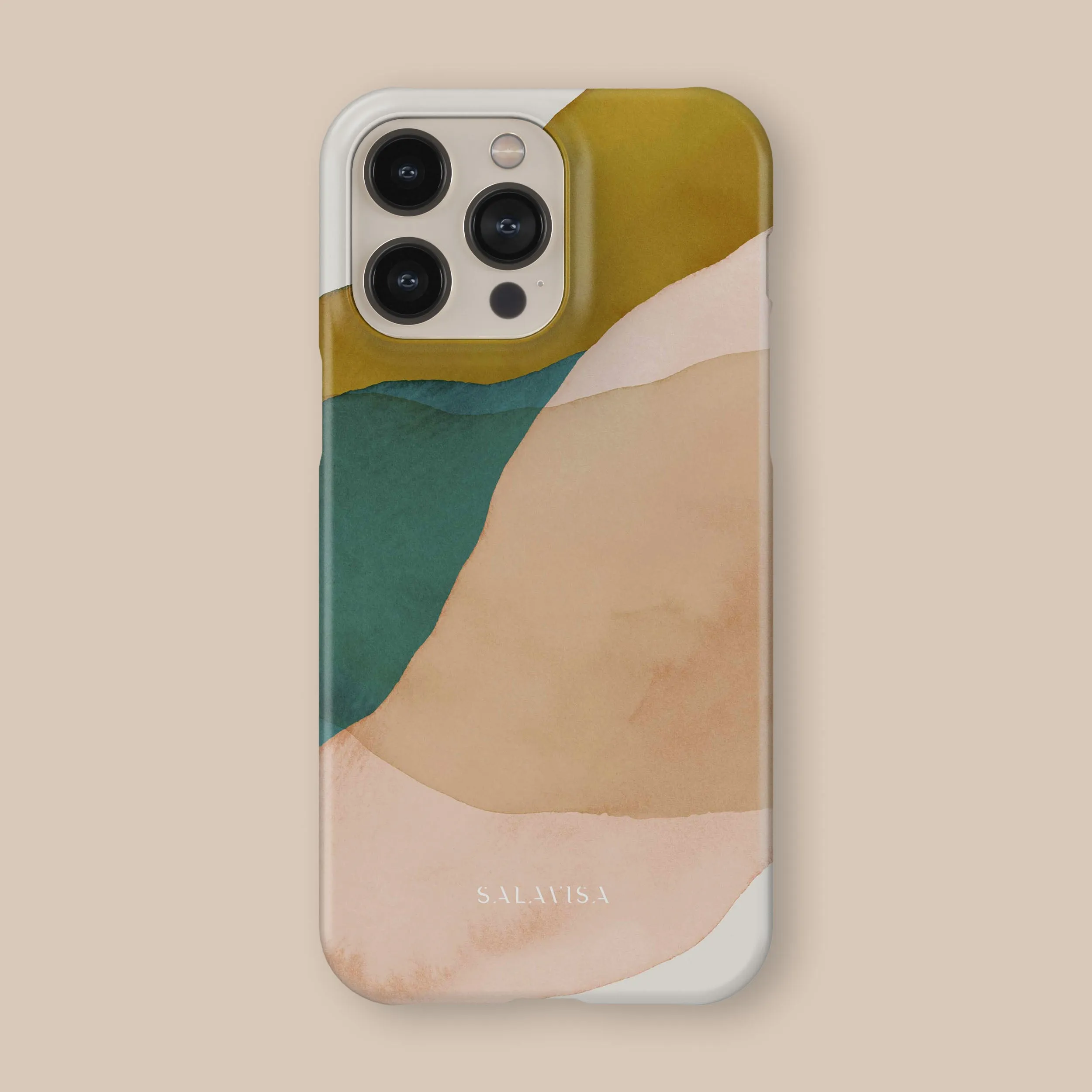 Color Pattern 3D Effect Pale Sage Phone Case