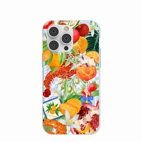 Frosted Finish Matte Touch Powder Blue Mediterranean Summers iPhone 14 Pro Max Case