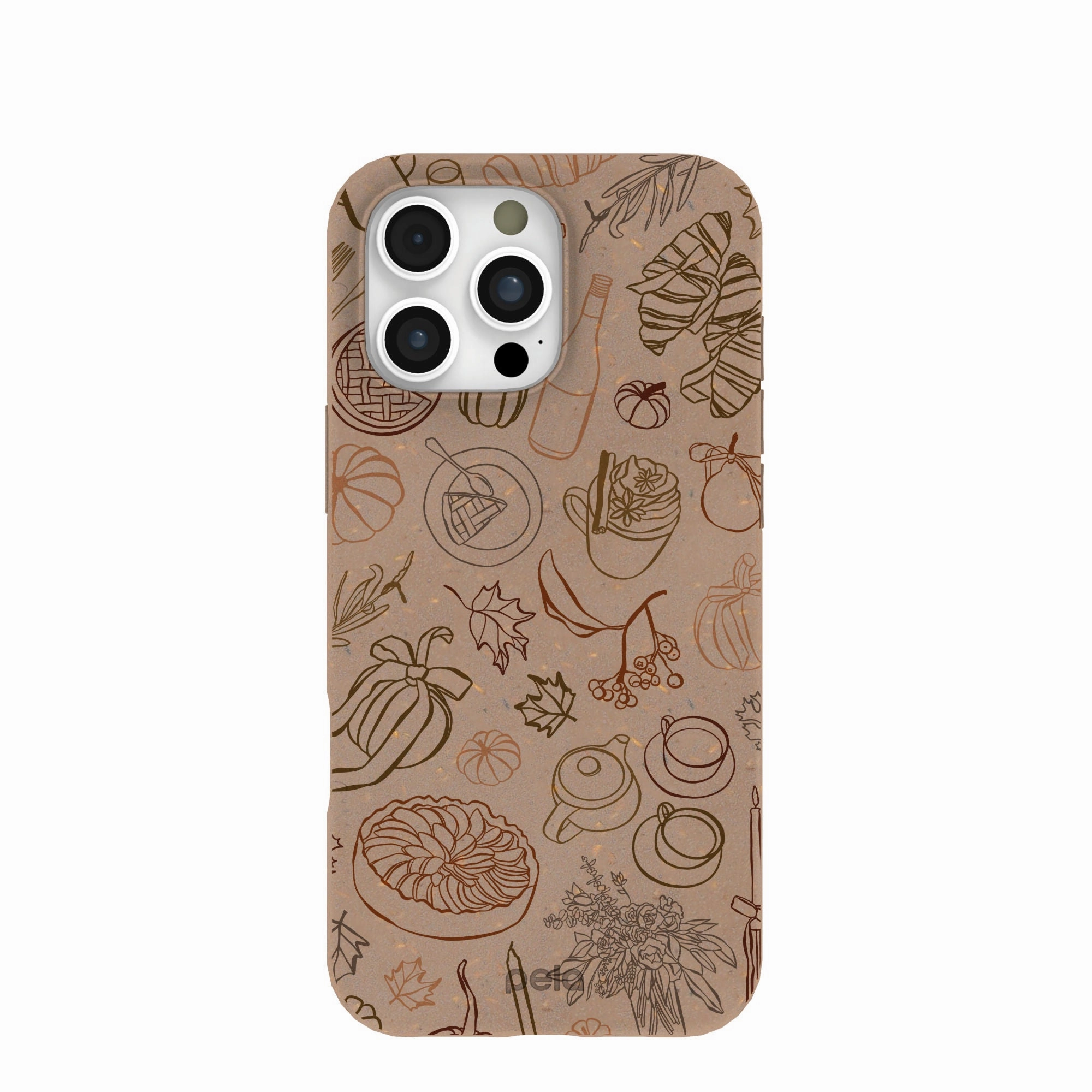 Chocolate Brown Autumn Sweets iPhone 16 Pro Max Case Luxury Detail