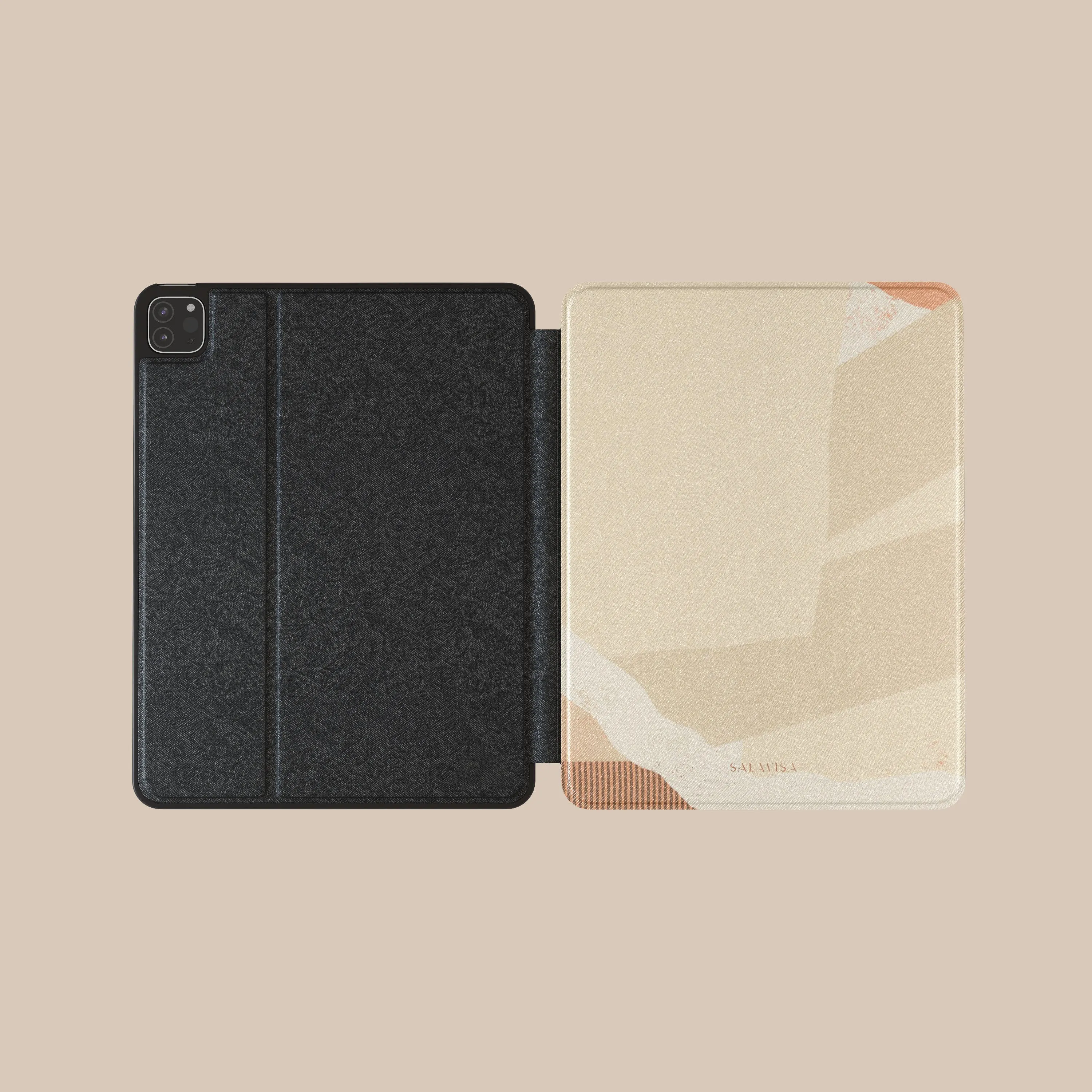 durable synthetic leather Cream Organic iPad Case