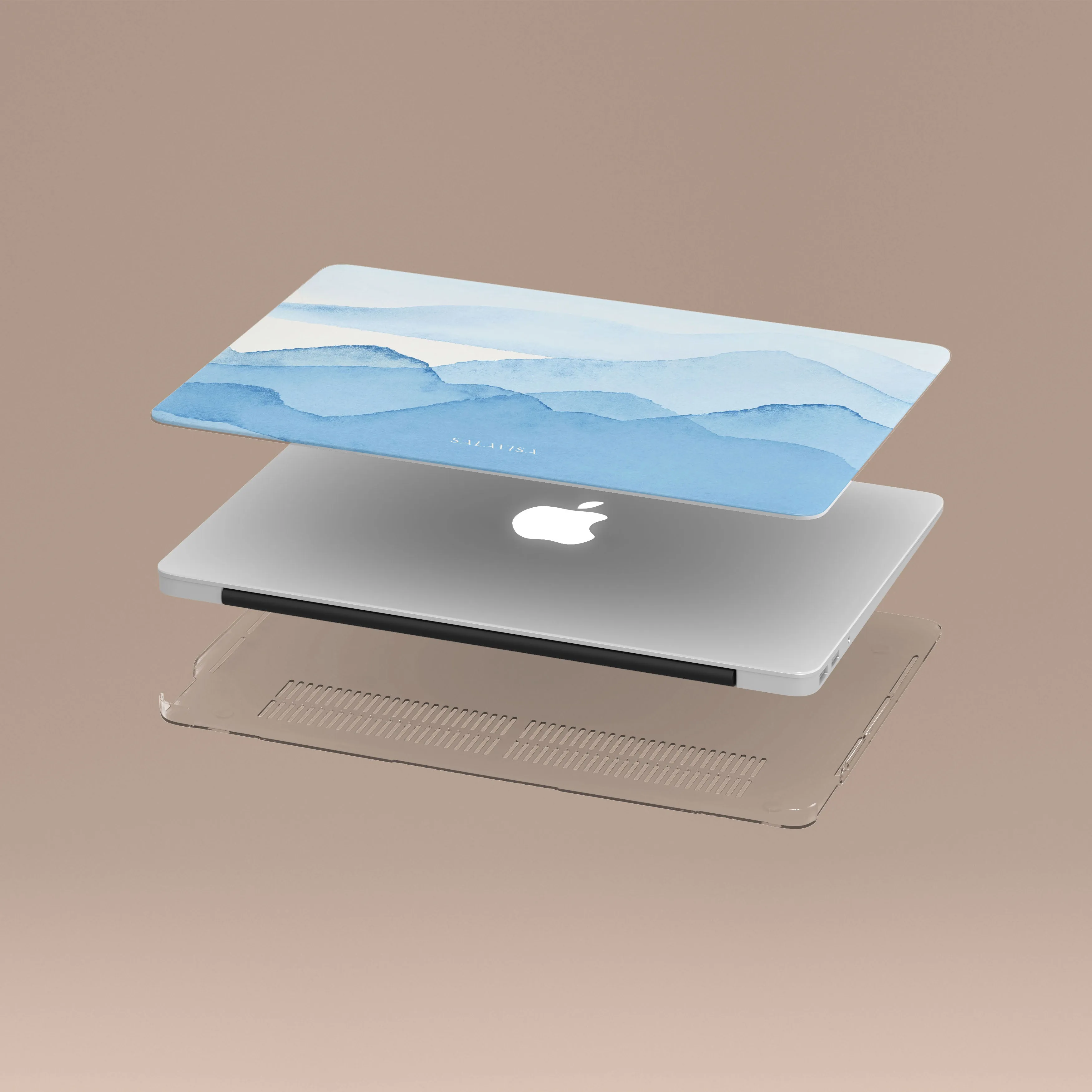 Blue Waves MacBook Case Unique Artwork Elegant Comfort