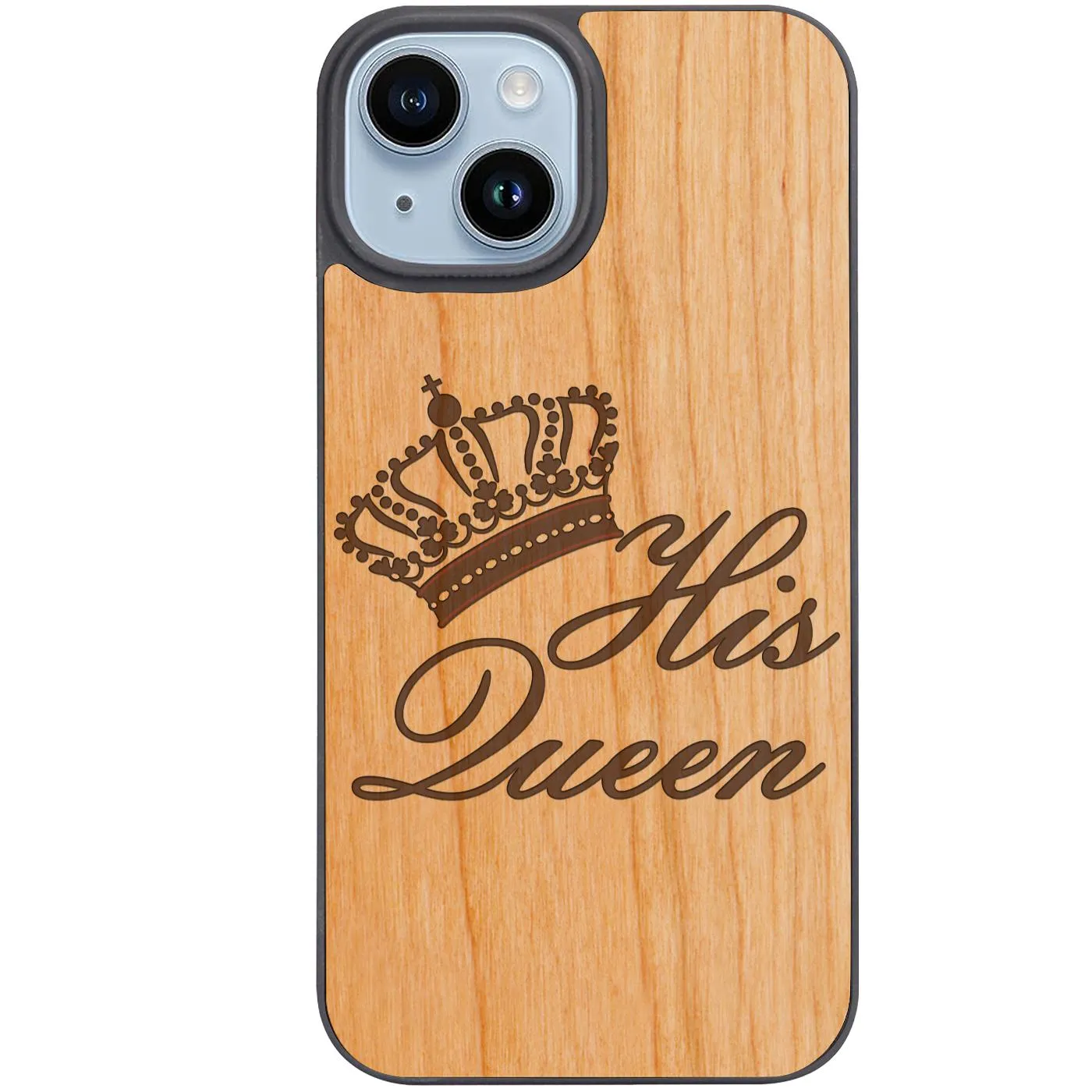 His Queen - Engraved Phone Case Portable Grip
