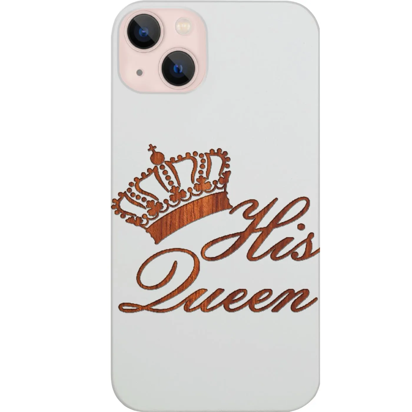 Minimal Aesthetic Personal Style His Queen - Engraved Phone Case