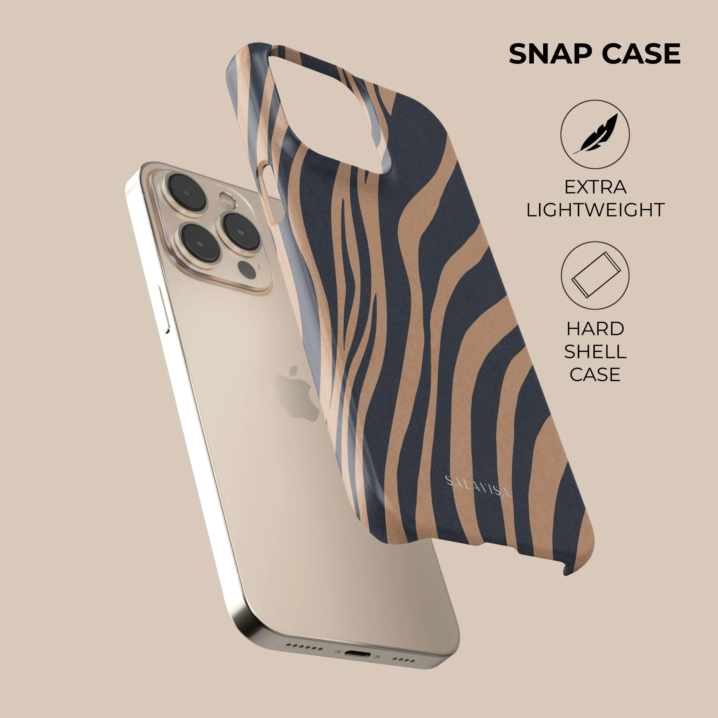 Durable Build Quality Copper Zebra Phone Case